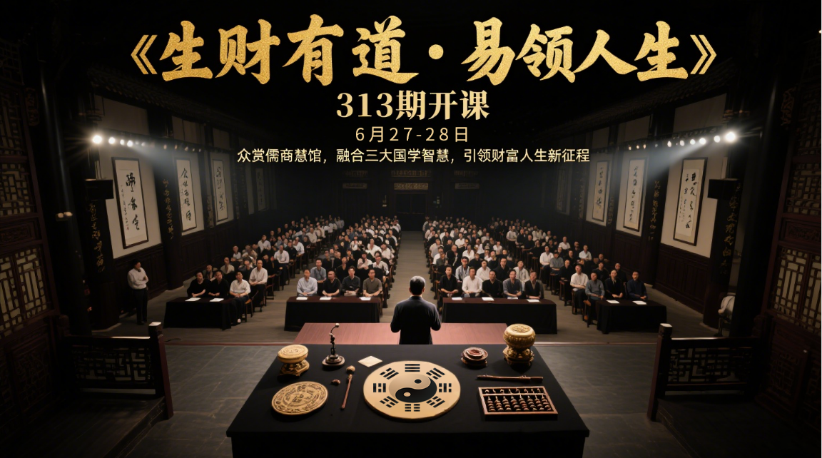 6月27-28日《生财有道·易领人生》313期 中华堪舆/数字文化/奇门遁甲,三大学问破解财富密码！