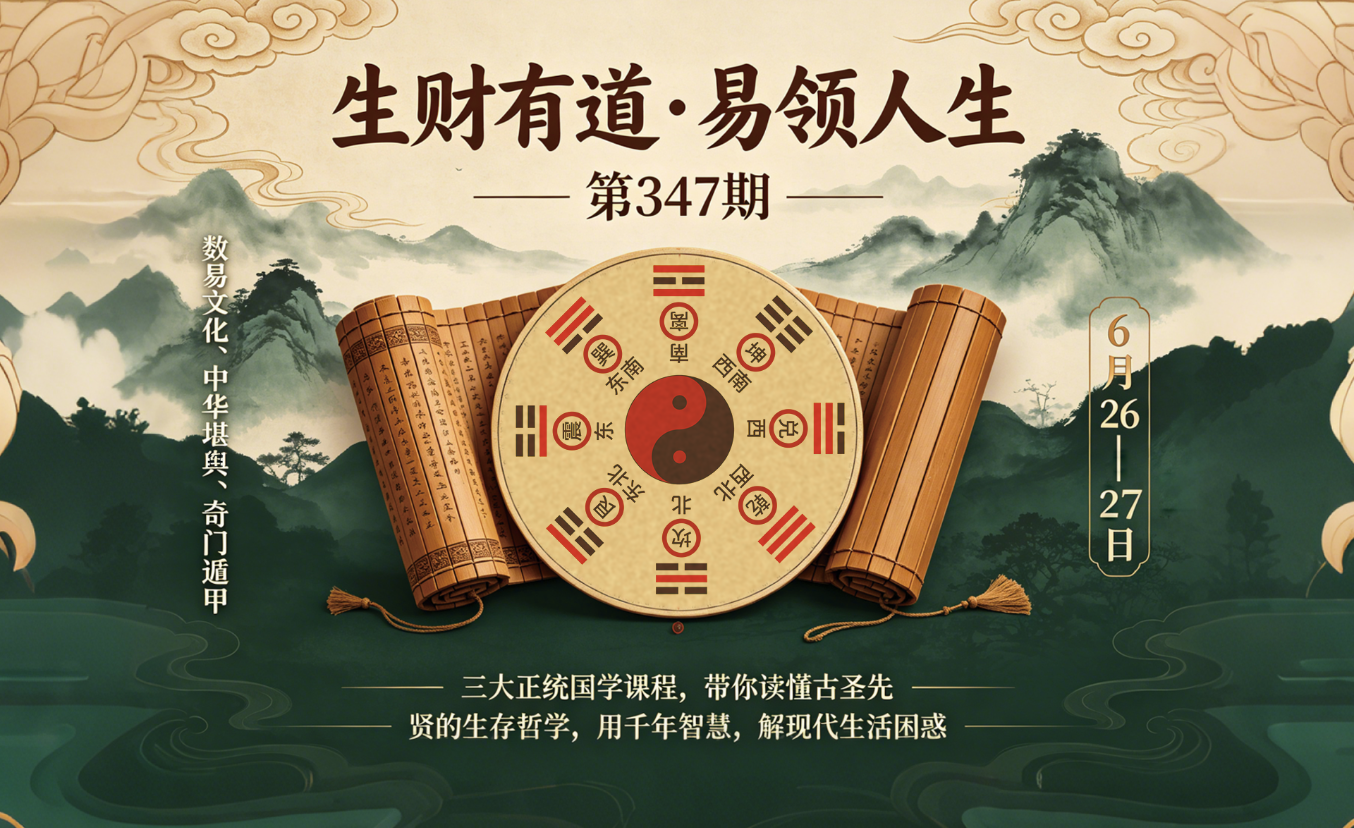 6月26-27日|《生财有道·易领人生》第347期 藏古智・观天地・明生活