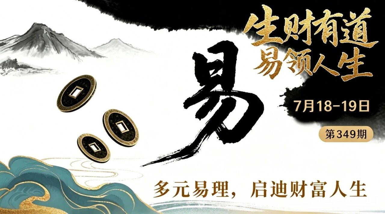 7月18-19日|《生财有道·易领人生》349期 以名立心,以智决断,以境安家