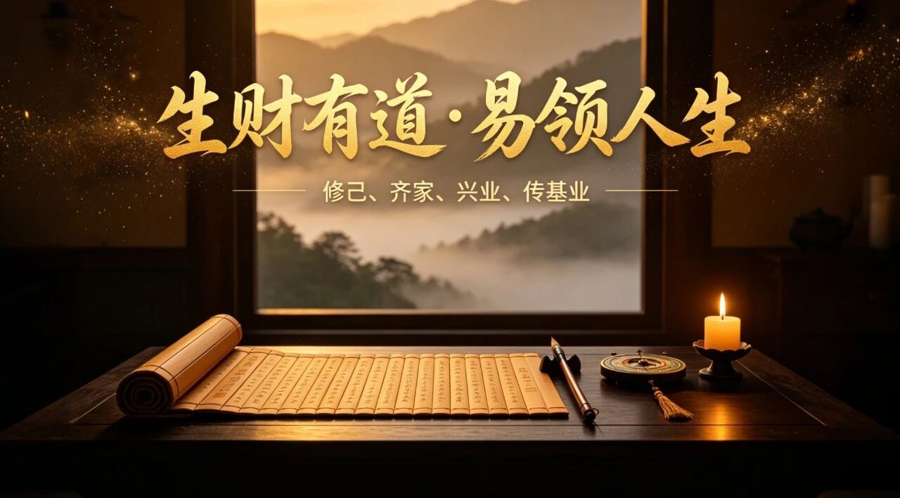 7月28-29日|《生财有道·易领人生》三重国学体系,打通自我、居家、事业成长路